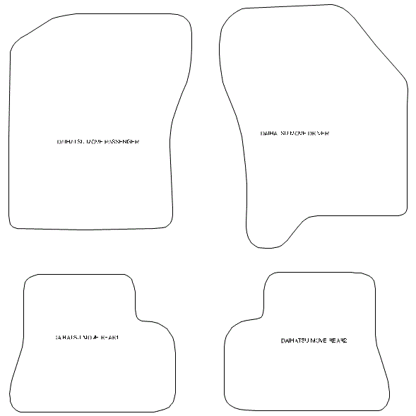 To fit Daihatsu Move Car Mats 1997 - 2000 & Heel Pad (B) - Picture 5 of 16